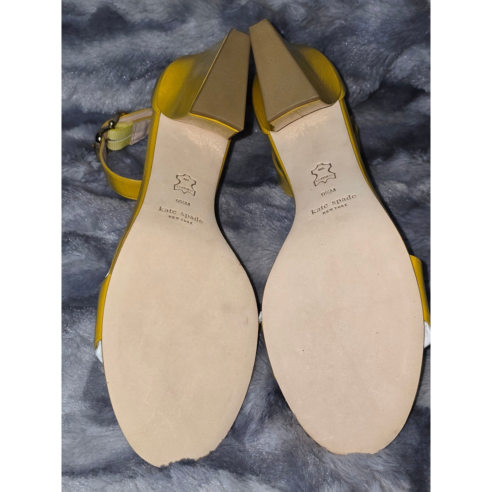 NWB Kate Spade Susanne in Marigold Patent Leather Block Heels 9.5 thumbnail 6