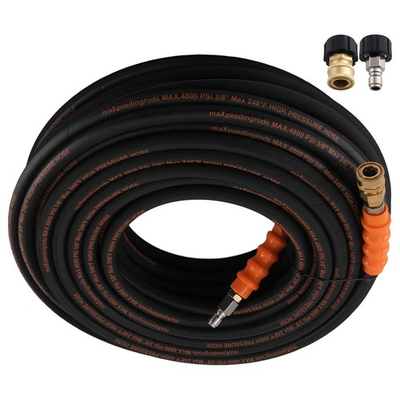 #ad 150FT Power Pressure Washer Hose 3 8quot; Adapter 4800PSI Steel Wire Braid $142.45