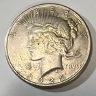 1925 Peace Silver Dollar.  AU.  Free Shipping!