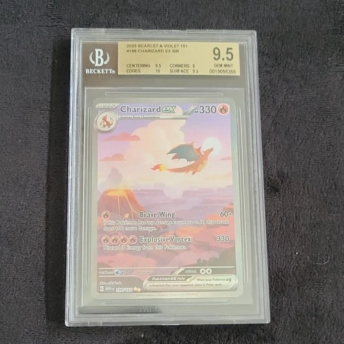 Pokémon Charizard ex 199/165 Scarlet & Violet 151 SIR BGS 9.5
