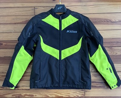 KLIM Apex Air Cordura Motorcycle Jacket Men s Large Black Hi-Vis with Armor