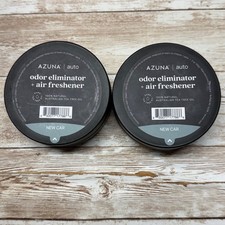 2x Azuna Auto Odor Eliminator Air Freshener 2oz Tea Tree Oil New Car 2x Azuna Auto Odor Eliminator Air Freshener 2oz Tea Tree Oil New Car