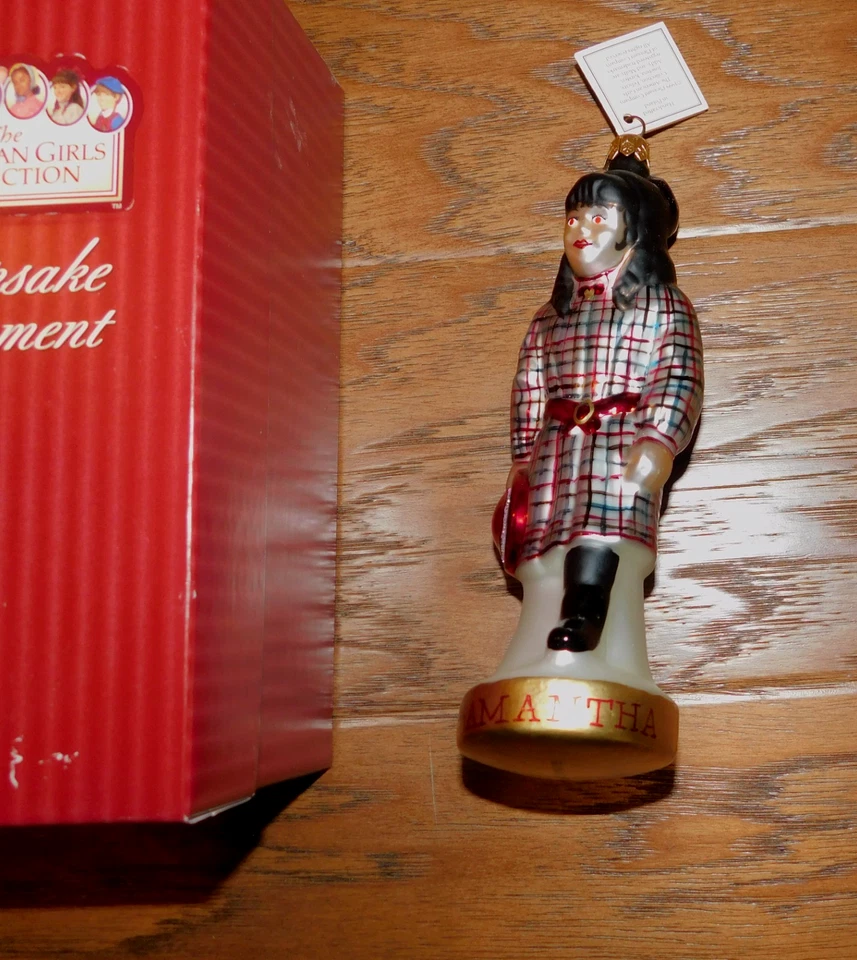 American Girl Pleasant Company Samantha Christmas Ornament BlownGlass w/Box 1999 - Image 4 of 4