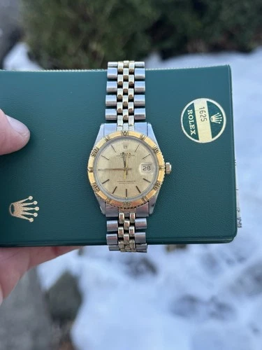 ROLEX  Thunderbird Datejust 1625 14K Gold & SS w/ Box/Papers Vintage 36mm