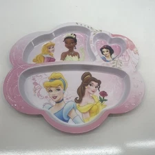 Disney Princess Zak Divided Plate Cinderella Belle Snow White Melamine Plastic