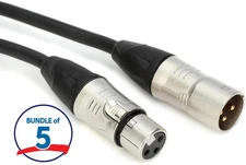Gator Cableworks Backline Series Microphone Cable - 5 foot (5-pack)
