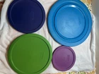 4 Pyrex Nesting Mixing Bowls Plastic Lids Only