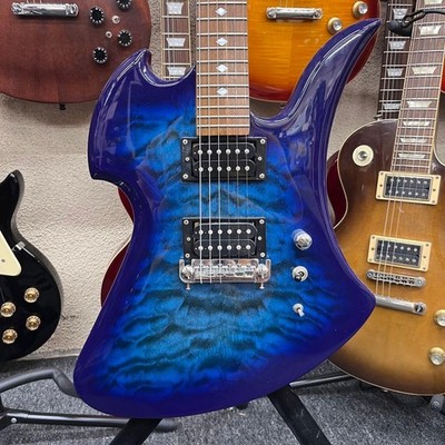 B.C.Rich Mockingbird Blue Quilt Top E-Gitarre