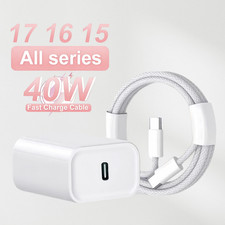  40W USB C PD Fast Charger Type C Wall Adapter for iPhone 17 16 15 14 Pro Max 