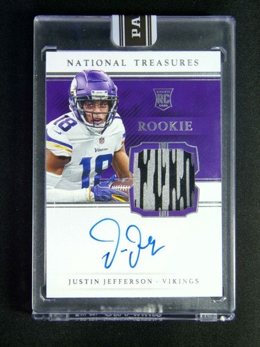 Black Box 1/1 2020 Panini National Treasures Justin Jefferson RC Patch Auto RPA