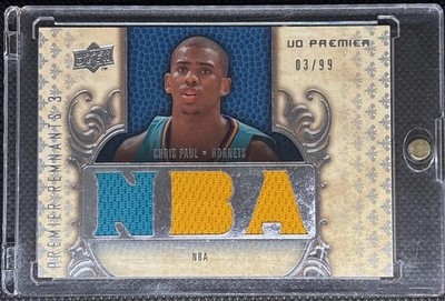 RARE # Match 07-08 UD Premier Patch 3/99 = 1/1 Chris Paul Charlotte Hornets