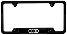 Genuine Audi Audi Rings License Plate Frame Zaw-071-801-h-dx9 Genuine Audi Audi Rings License Plate Frame Zaw-071-801-h-dx9