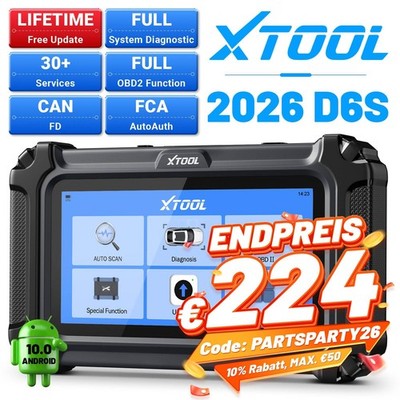 2026 XTOOL D6S KFZ Profi Diagnosegerät OBD2 PKW NFZ Auto Scanner Fehlerdiagnose