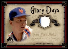 2005 SP Legendary Cuts Glory Days Material David Cone Jersey 2 colors New York