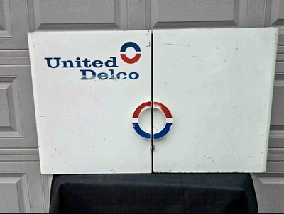 #ad #ad Vintage United Delco Garage Storage Cabinet Collectible RARE $349.95