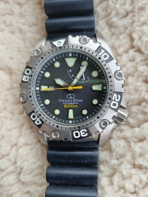 Orient Star Air Diver 200M Automatik Uhr Stylisches Blaues Zifferblatt Getestet