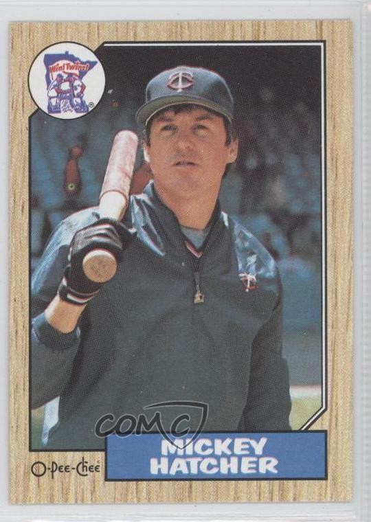 1987 O-Pee-Chee Mickey Hatcher #341 0a1
