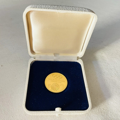 Olympia München 1972 Medaille 900er Gold im Etui 7,12g