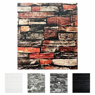 10/20Pcs 3D Tile Brick Wall Sticker Self-adhesive Foam Panel Wallpaper 38.5*35CM