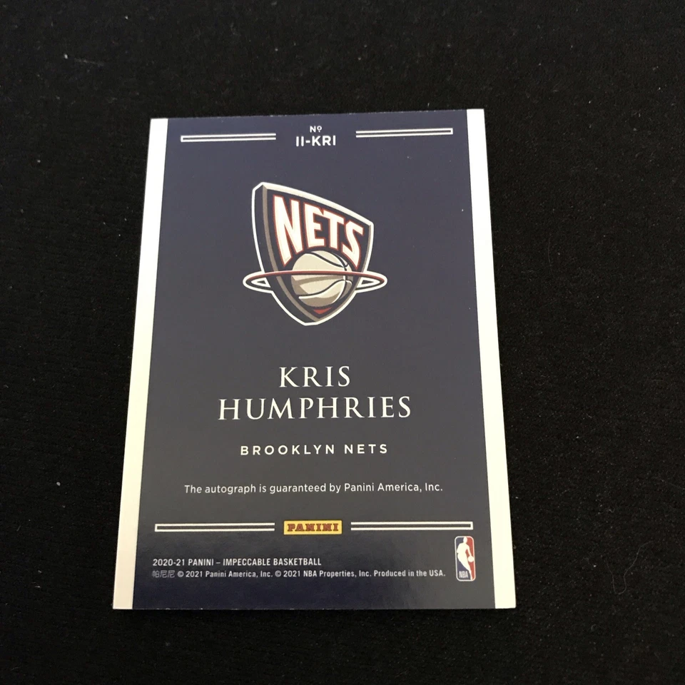 2020-21 Impeccable Kris Humphries Indelible Auto #64/99 Nets - Image 2 of 2