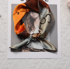 100 Silk Mulberry Wrap Shawl Square little lion Print Bandanna Scarf 53X53cm new