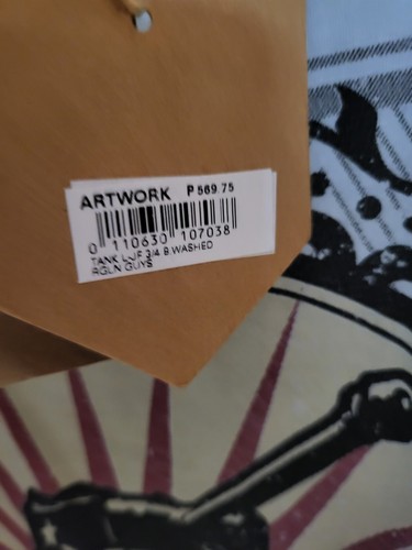 Artwork Fatigue 3/4 sleeve Tank Graphic Distressed Rare Size Lg - Picture 8 of 8