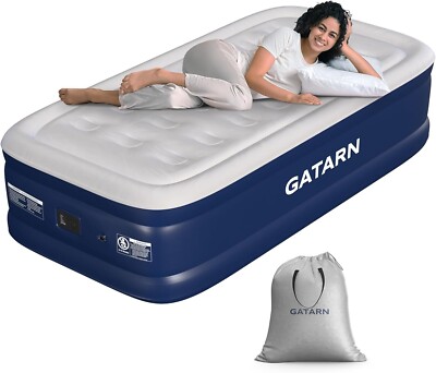 Gatarn Single Size Luftbett, aufblasbare Luftmatratze eingebaute elektrische Pumpe