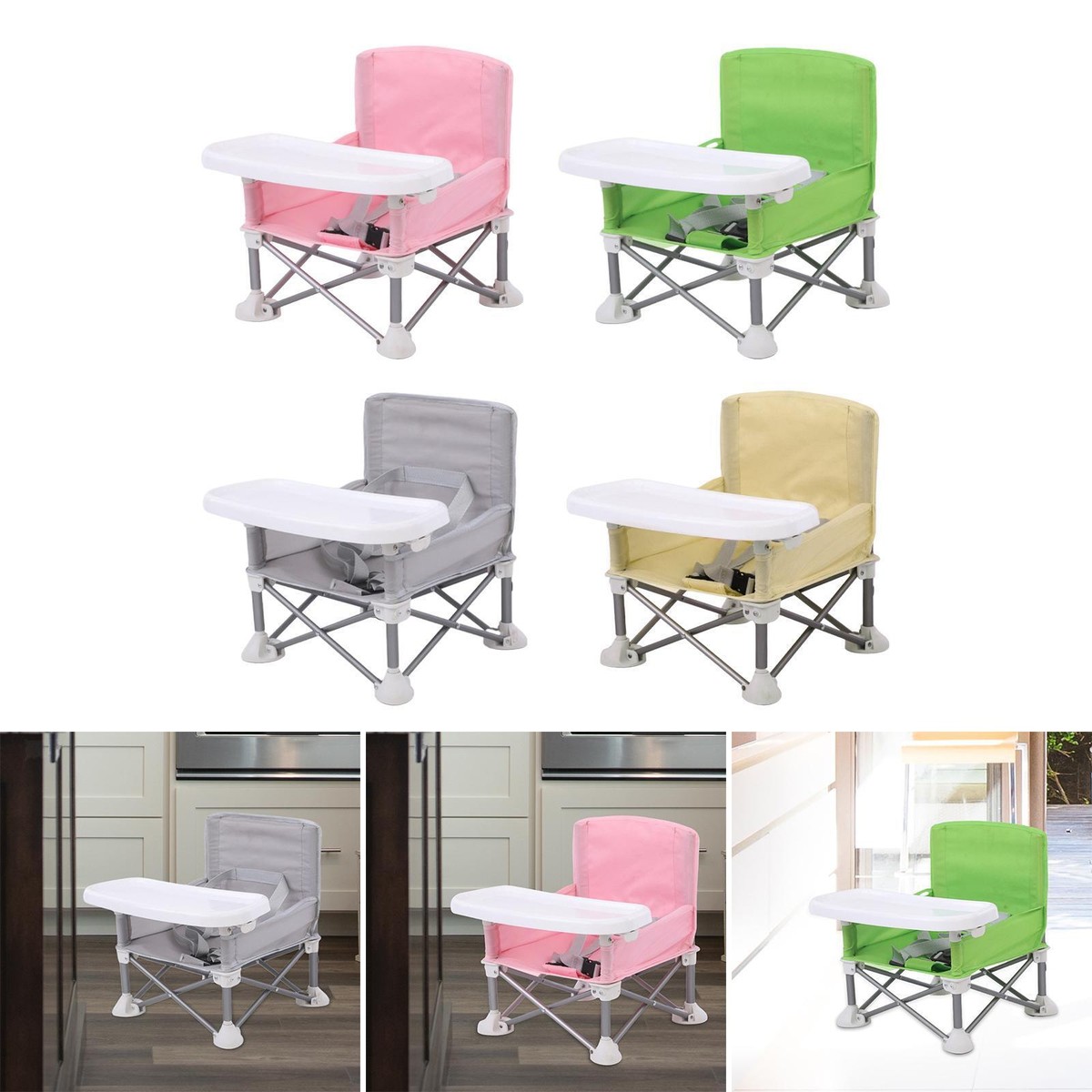 Travel Booster Seat Comfortable Backrest Feeding Chair for Infants