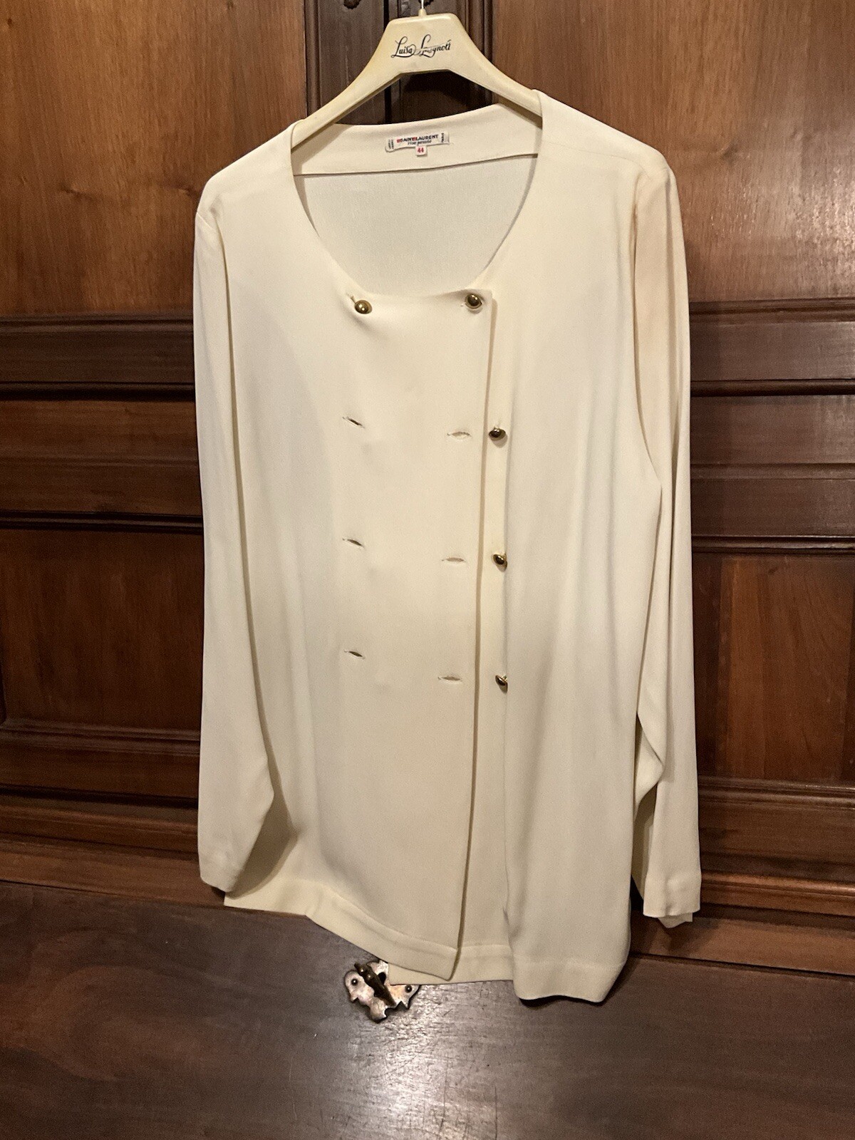 Saint Laurent Rive Gauche Camicia Blusa 44 VINTAGE