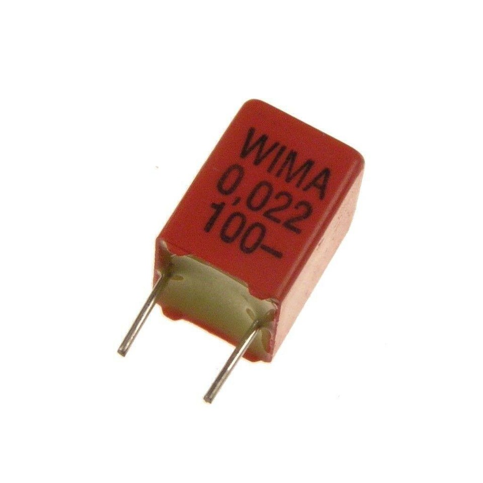 4 WIMA FKP2 2.5% 100V 0.022uF 22nF 5mm Polypropylene Film Capacitor ...