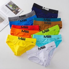 Mens Cotton Briefs Underwear Panties Fashion Bulge Pouch Underpants Breathable 