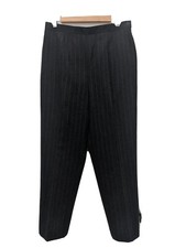 80s 90s Evan Picone Pinstripe Gray Dress Business Pants Wool VTG Vintage Retro