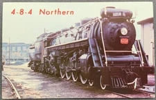CANADIAN RAILROAD STEAM LOCOMOTIVE ENGINE 6218 1966 COLOR POSTCARD UNPOSTED