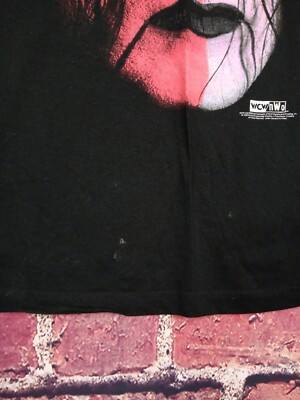 Vintage WCW NWO Sting MENS large Rare Neck Tag T-shirt WWE WWF A11