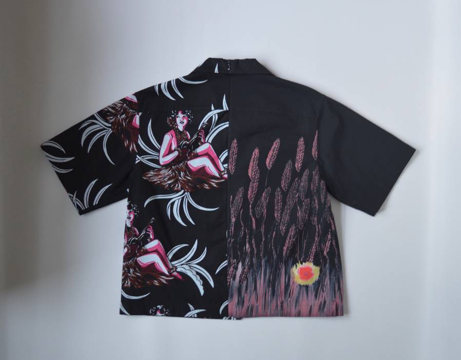 PRADA F/W 18 SPLIT Hawaiian PRINT SHIRT BOWLING SIZE SMALL