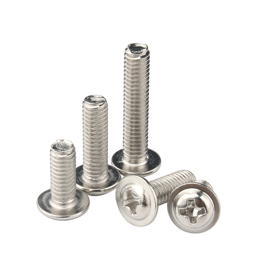 M3 M4 M5 M6 Phillips Flanged Bolts Button Head Pozi Machine Screw A4 ...