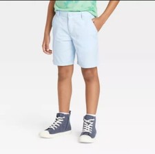 Boys' Flat Front 'At the Knee' Woven Shorts XL 14 Husky