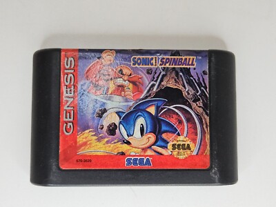 Sonic Spinball (Sega Genesis, 1993) Cart Only Tested Authentic Hedgehog Pinball