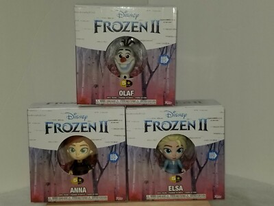 DISNEY FUNKO FROZEN 2 COMPLETE SET ANNA ELSA OLAF VINYL 3.5'' FIGURES NIB