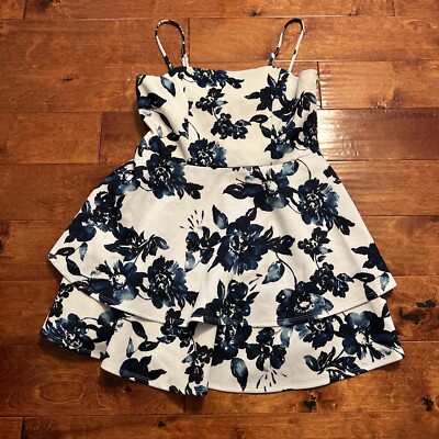 White & Blue Floral Trixxi Women's XL Dress NWOT $60 Francescas Formal  Party | eBay