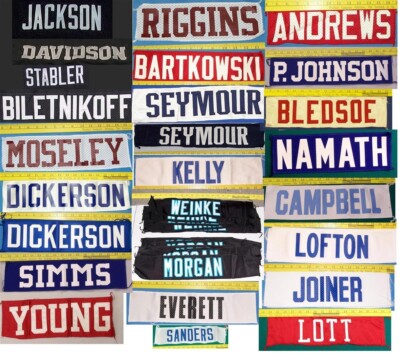3'' BLACK Iron-On Vinyl Letters for ANY NAME for a Jersey Nameplate