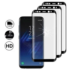 3-Pack Tempered Glass For Samsung Galaxy S8 S9 Plus Note 8 9 Screen Protector