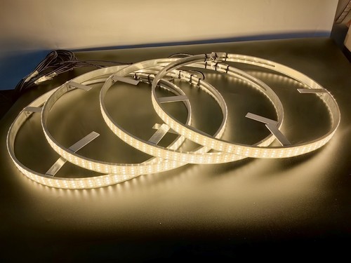 Triple Row Amber White Dual Color Shifting 17.5" LED Wheel Lights w Turn Signals - Picture 3 of 12