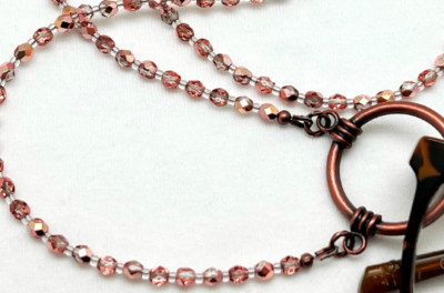 Copper Eyeglass Holder Necklace Reading Glasses Chain  Sunglasses Loop Lanyard