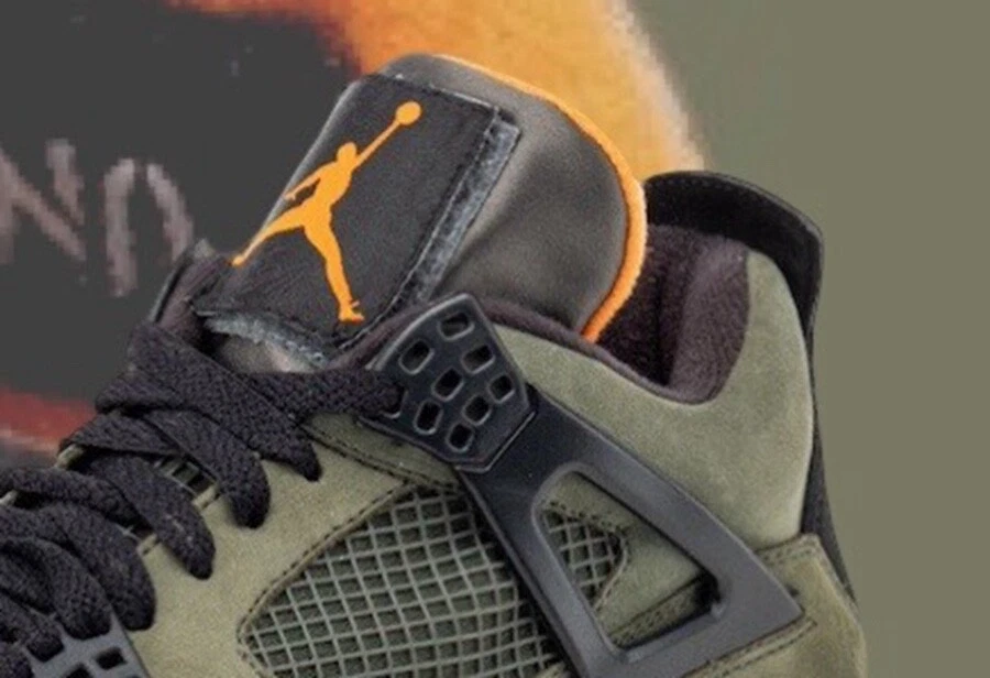 DS Undefeated X Jordan 4 Army Green Men's Running Shoes IB1519-200 - Изображение 2 из 4