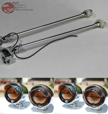 Ivory Top Lighted Fender Guides Custom Truck Hot Rad Rod Amber Marker Set Ivory Top Lighted Fender Guides Custom Truck Hot Rad Rod Amber Marker Set