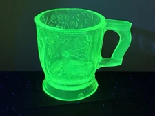 Uranium Glass Vaseline Glass Deer Cup