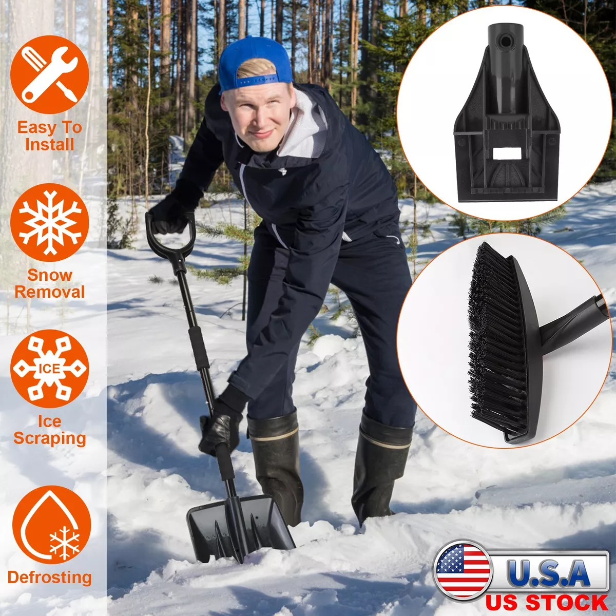 Winter Tool Snow Brush Shovel Removal Brush Car Vehicle For - Temu