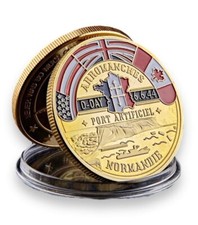 The Battle Of D-Day Coin - Vivid Colour of Allied Powers World War 2