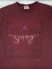 Vintage 1996 Def Leppard Sting Tour Maroon T Shirt L 